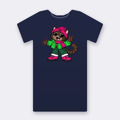 SinDee from the Klitty Crew – navy Klitty Crew T-shirt