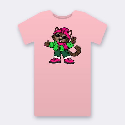 SinDee from the Klitty Crew – pink Klitty Crew T-shirt