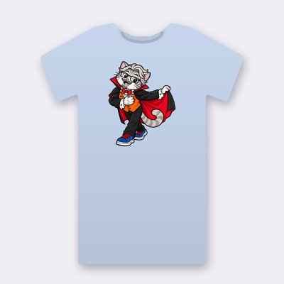 VenRod the vampire – baby blue Klitty Crew T-shirt