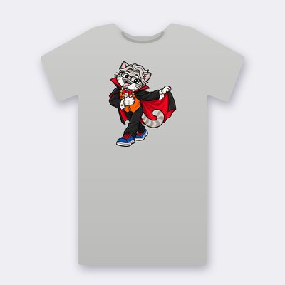 VenRod the vampire – heather grey Klitty Crew T-shirt