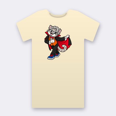 VenRod the vampire – natural Klitty Crew T-shirt