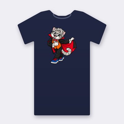 VenRod the vampire – navy Klitty Crew T-shirt