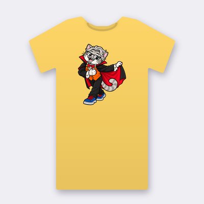 VenRod the vampire – yellow Klitty Crew T-shirt