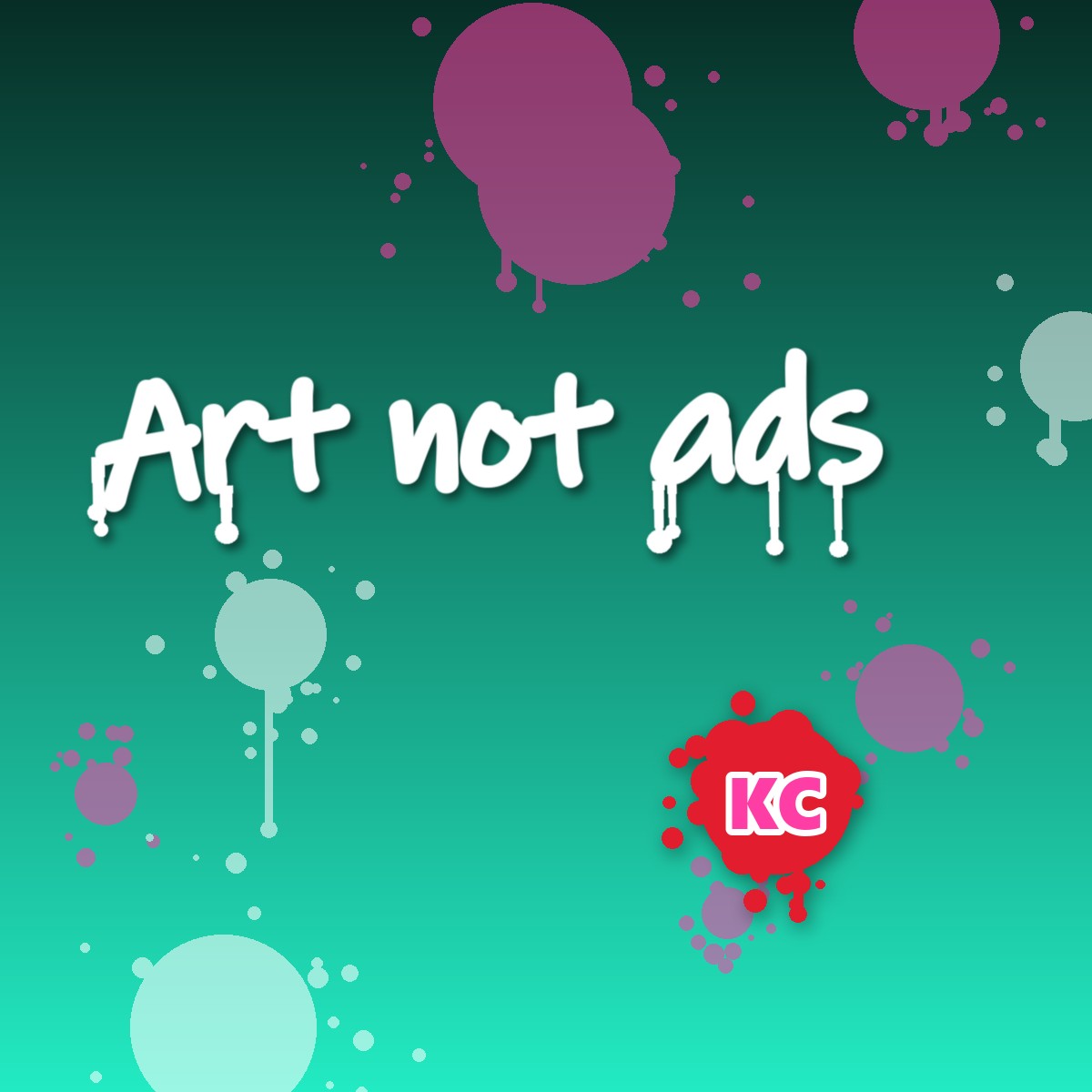 Art Not Ads graffiti sticker – design 1 – round street art sticker