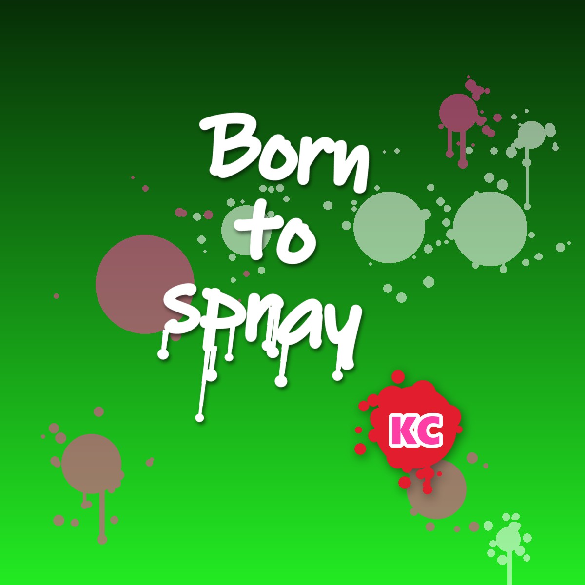 Born To Spray graffiti sticker – design 1 – round street art sticker