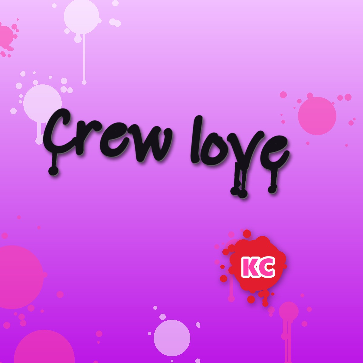 Crew Love graffiti sticker – design 2 – round street art sticker