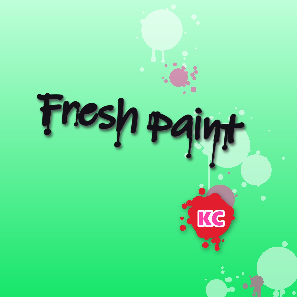 Fresh Paint graffiti sticker – design 1 – round street art sticker