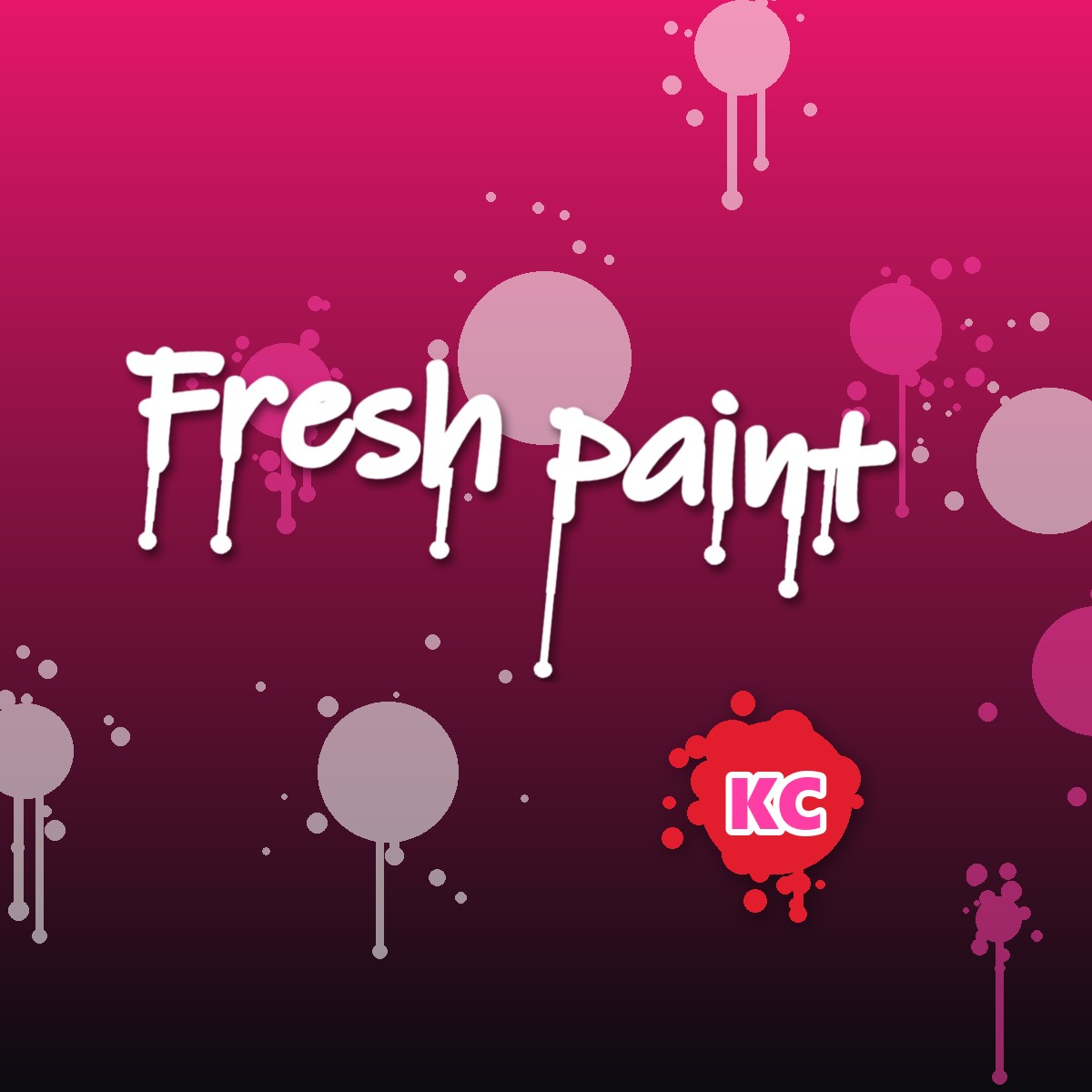 Fresh Paint graffiti sticker – design 2 – round street art sticker