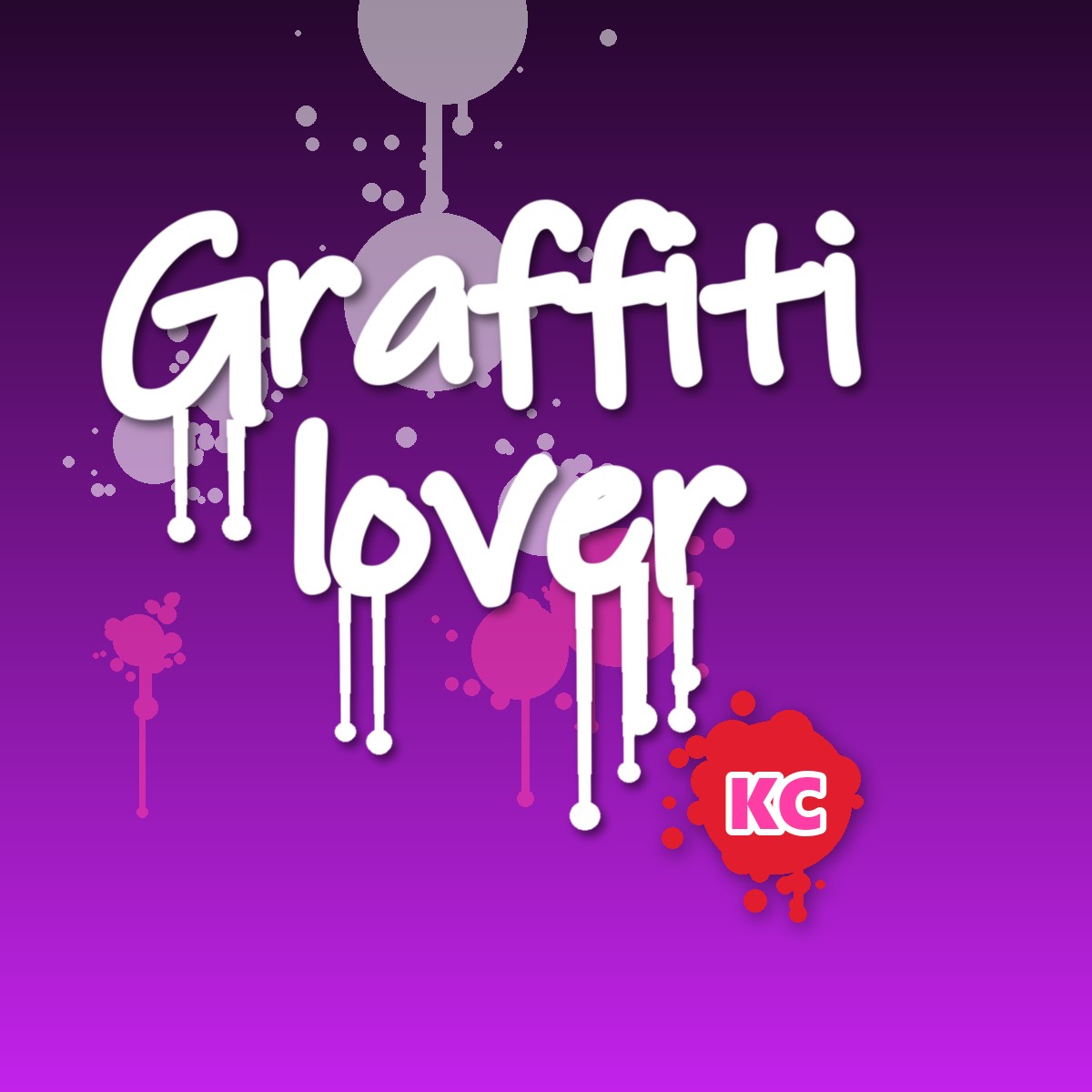 Graffiti Lover graffiti sticker – design 2 – round street art sticker