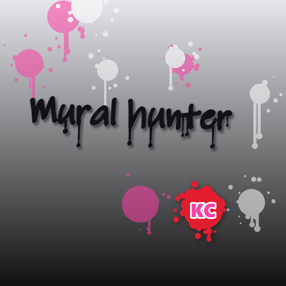 Mural Hunter graffiti sticker – design 2 – round street art sticker