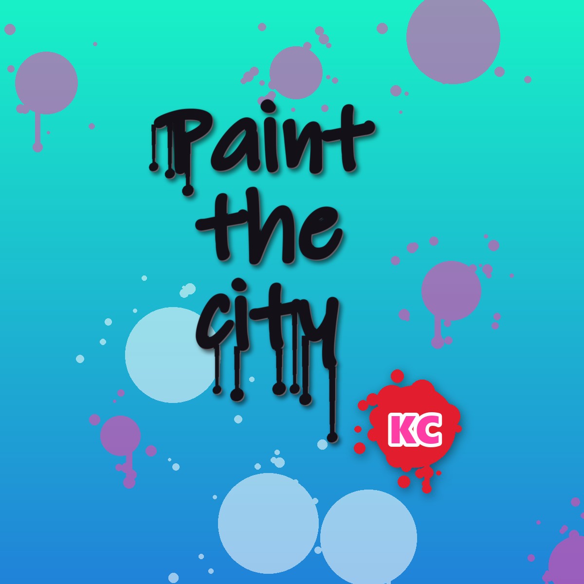 Paint The City graffiti sticker – design 2 – round street art sticker