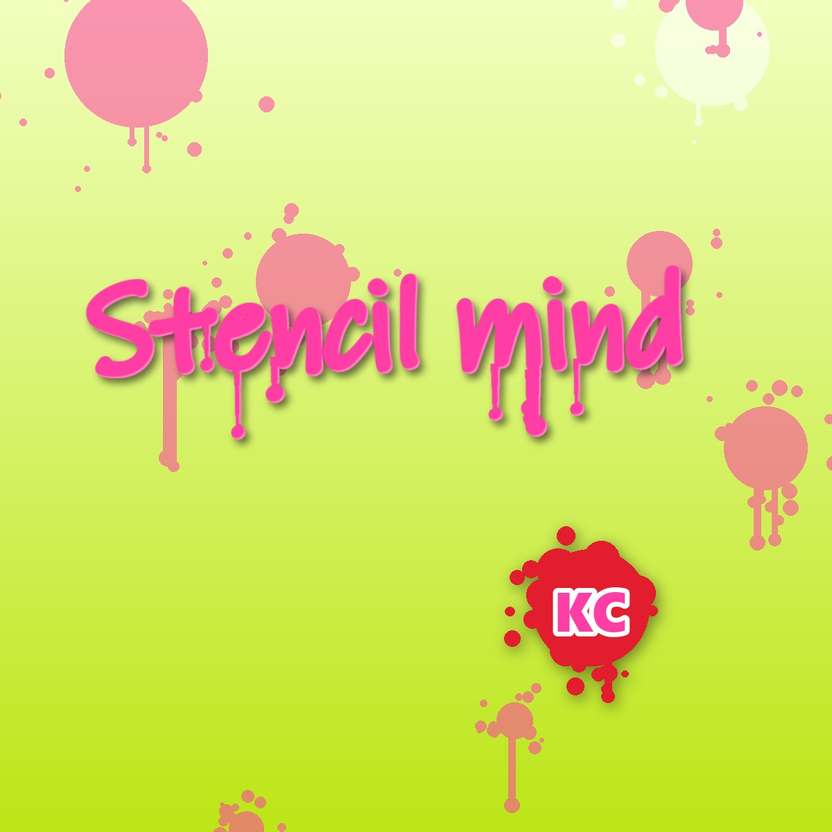 Stencil Mind graffiti sticker – design 1 – round street art sticker