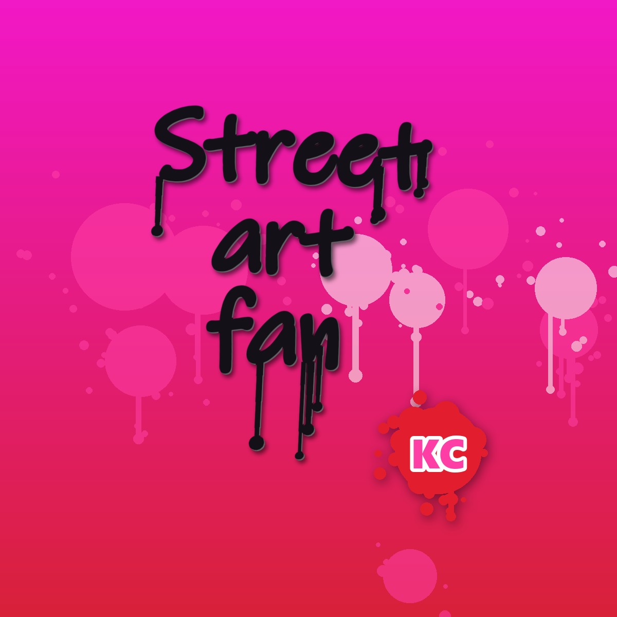 Street Art Fan graffiti sticker – design 2 – round street art sticker