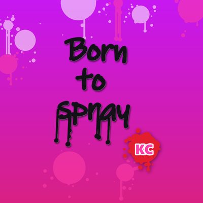 Born To Spray – graffiti marker tag round sticker with paint drips
