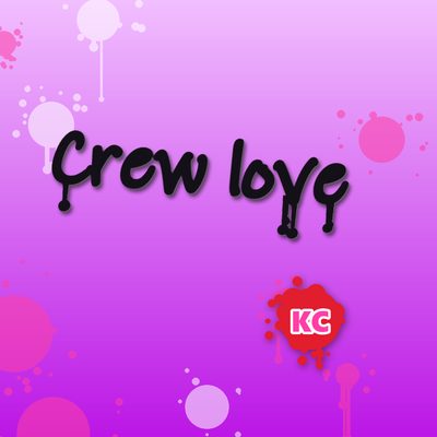 Crew Love – graffiti marker tag round sticker with paint drips