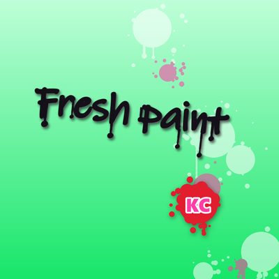 Fresh Paint – graffiti marker tag round sticker with paint drips
