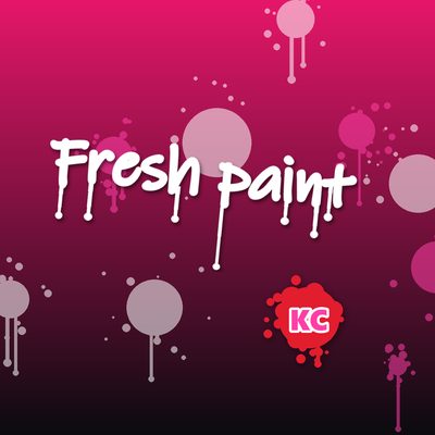 Fresh Paint – graffiti marker tag round sticker with paint drips