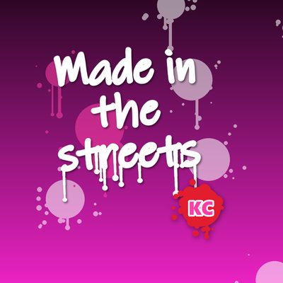 Made In The Streets – graffiti marker tag round sticker with paint drips