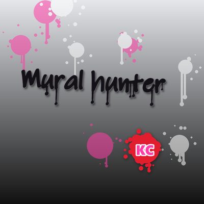 Mural Hunter – graffiti marker tag round sticker with paint drips