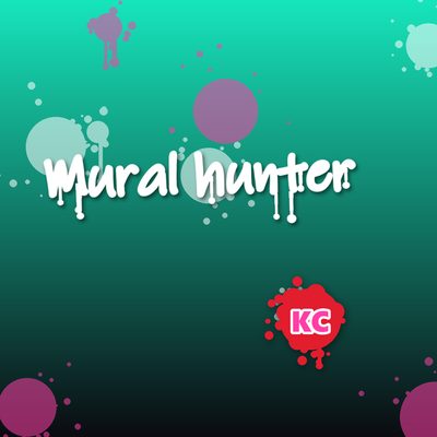 Mural Hunter – graffiti marker tag round sticker with paint drips