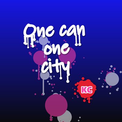 One Can One City – graffiti marker tag round sticker with paint drips