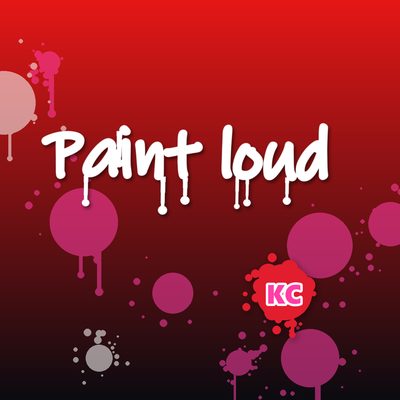 Paint Loud – graffiti marker tag round sticker with paint drips
