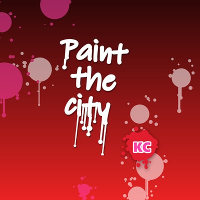 Paint The City – graffiti marker tag round sticker with paint drips