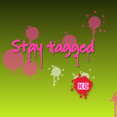 Stay Tagged – graffiti marker tag round sticker with paint drips