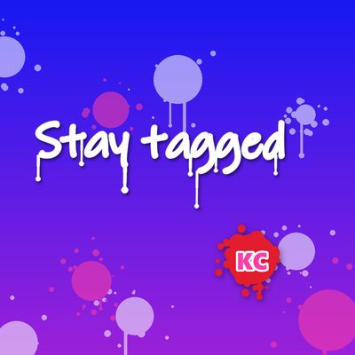 Stay Tagged – graffiti marker tag round sticker with paint drips