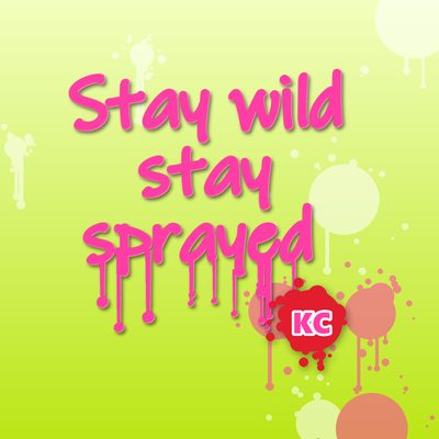 Stay Wild Stay Sprayed – graffiti marker tag round sticker with paint drips