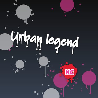 Urban Legend – graffiti marker tag round sticker with paint drips