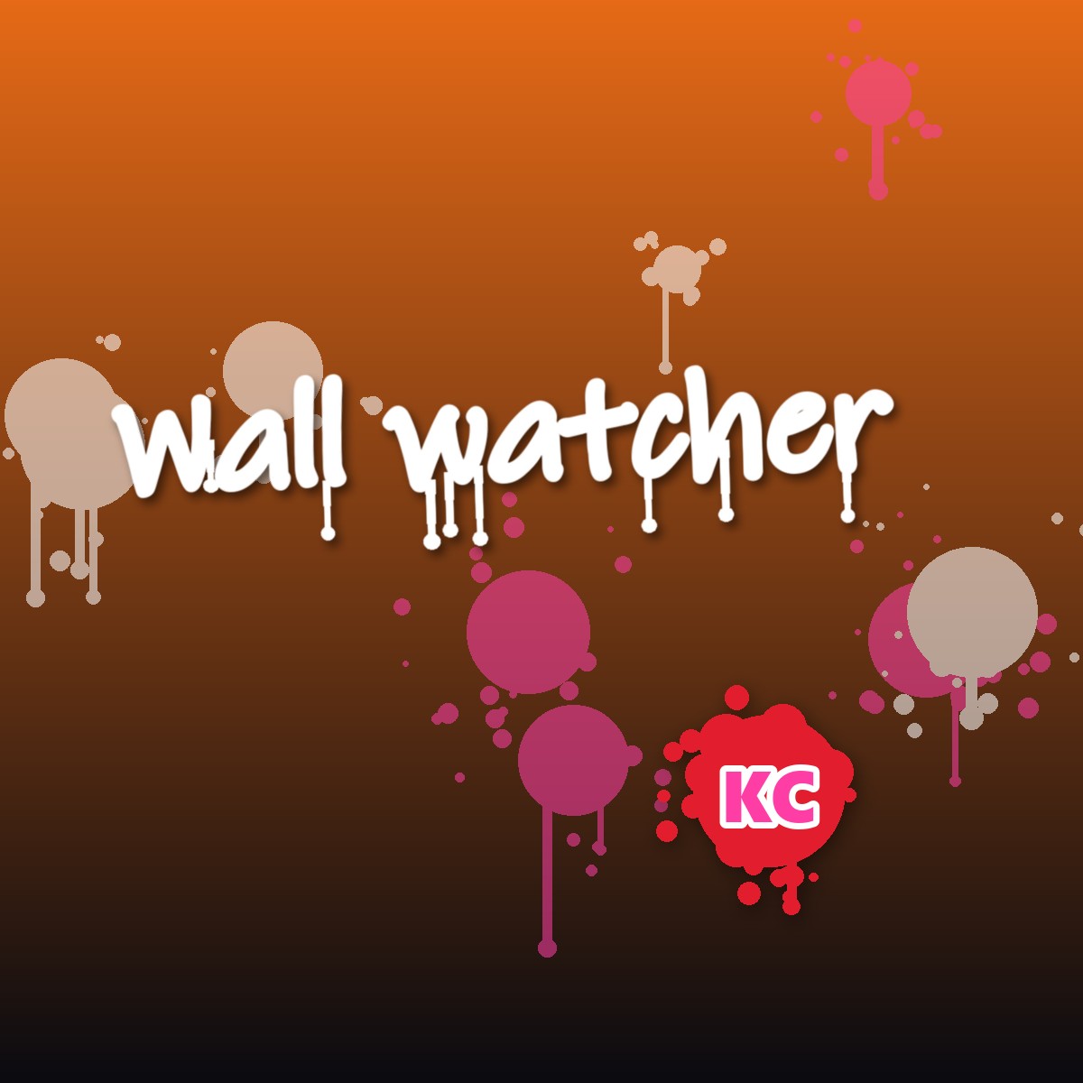 Wall Watcher graffiti sticker – design 1 – round street art sticker