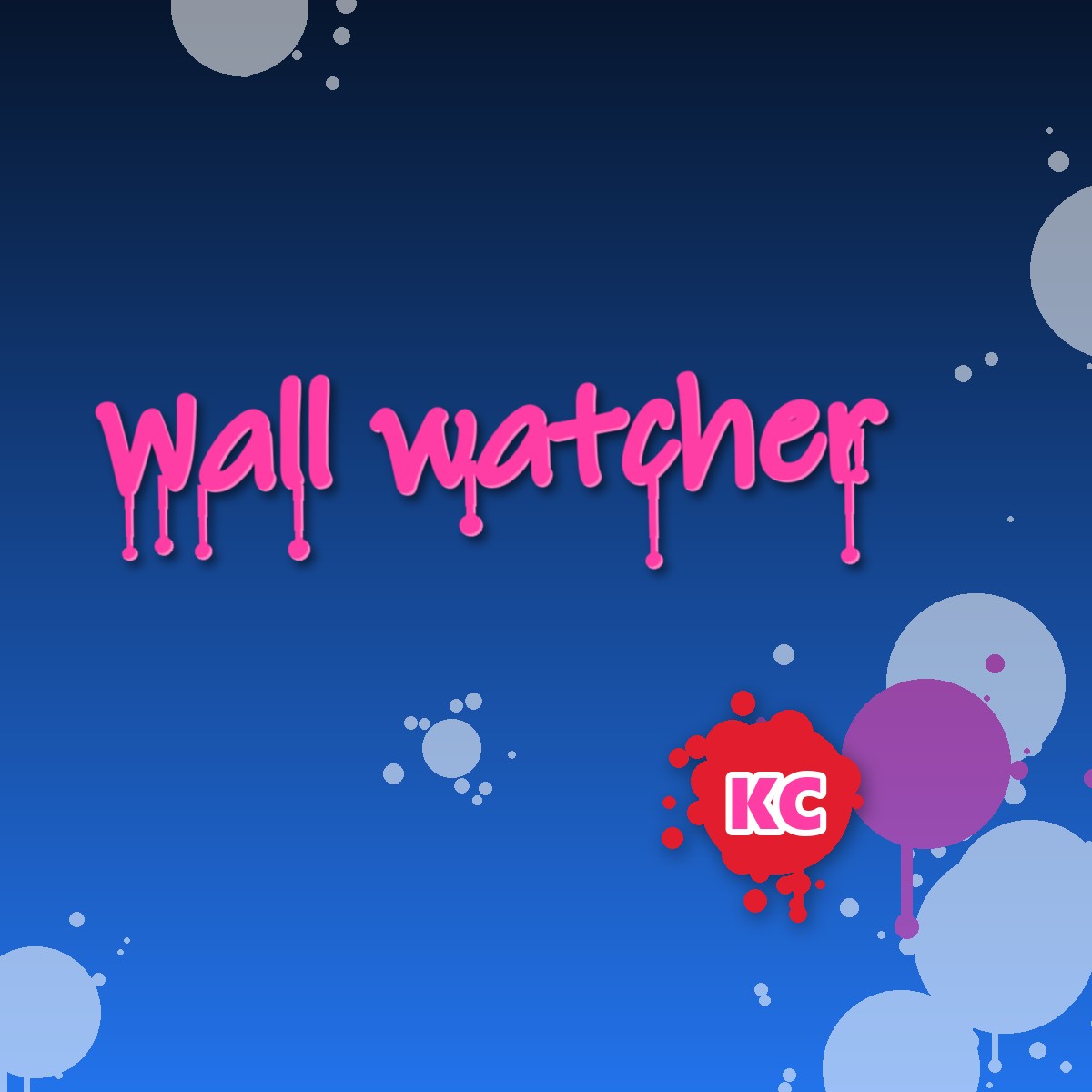 Wall Watcher graffiti sticker – design 2 – round street art sticker