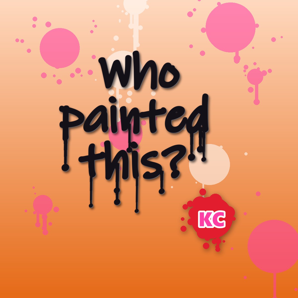 Who Painted This? graffiti sticker – design 1 – round street art sticker
