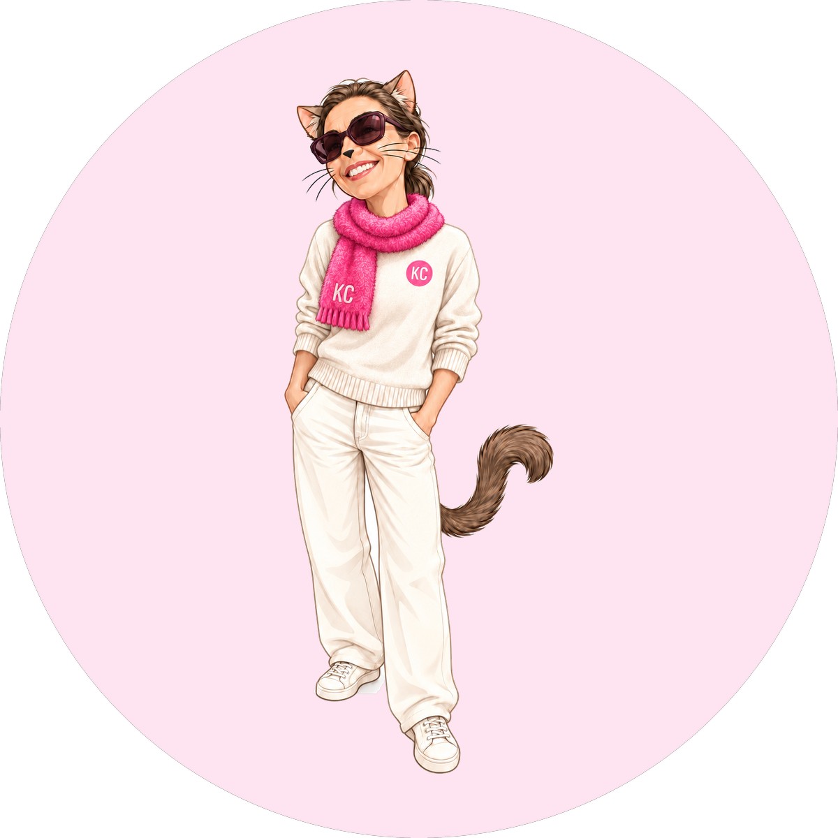 DeeNice from the Klitty Crew sticker – round street art sticker