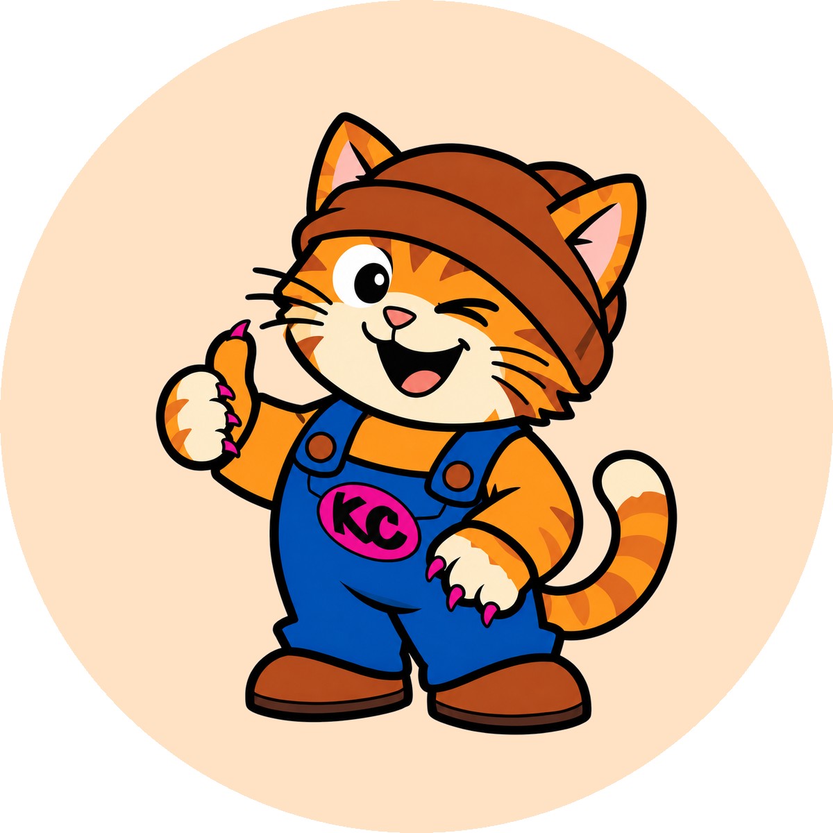 Kinky from the Klitty Crew sticker – round street art sticker
