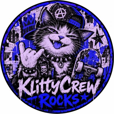 KlittyCrew Rocks graffiti cat sticker – Punk – colour 4
