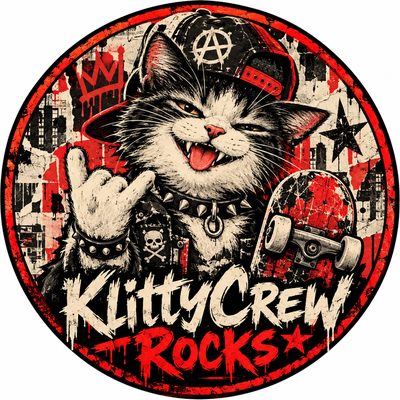 KlittyCrew Rocks graffiti cat sticker – Punk