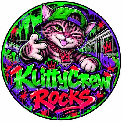 KlittyCrew Rocks graffiti cat sticker – Subway – colour 5