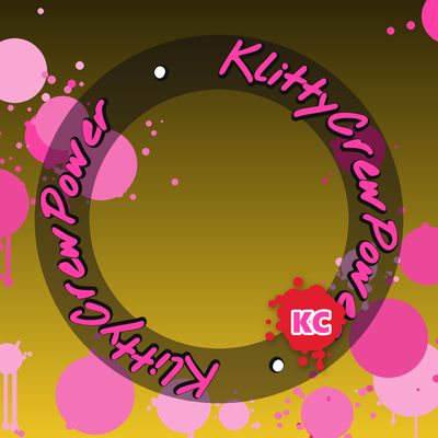 Pegatina degradada KlittyCrewPower dorado oscuro