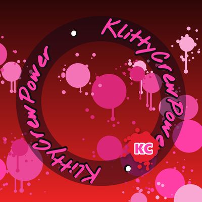 KlittyCrewPower-gradientklistermärke mörkröd