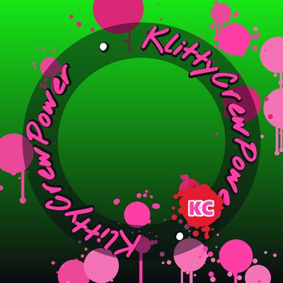 Pegatina degradada KlittyCrewPower verde a negro