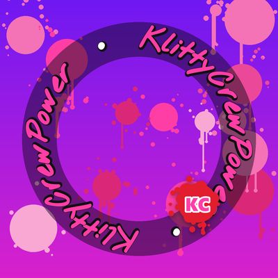 Pegatina degradada KlittyCrewPower índigo morado
