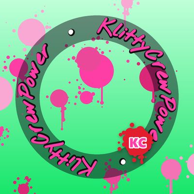 Pegatina degradada KlittyCrewPower verde claro – versión 2
