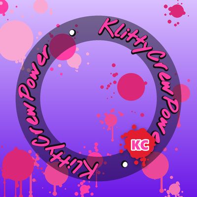 Pegatina degradada KlittyCrewPower índigo claro