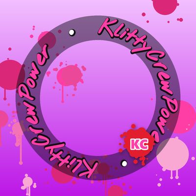 Pegatina degradada KlittyCrewPower violeta claro