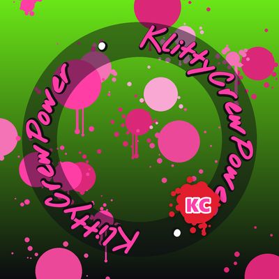 Sticker dégradé KlittyCrewPower vert citron-noir