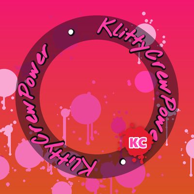 Adesivo gradiente magenta rosso KlittyCrewPower
