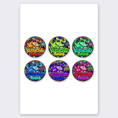 KlittyCrew «Gold Chain» graffiti cat sticker set
