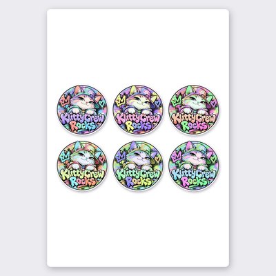 KlittyCrew «Pastel» graffiti cat sticker set